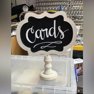 Shabby chic chalk board sign